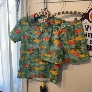 Tropical swimwear boy set